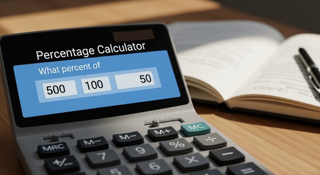 Percentage calculator what percent of